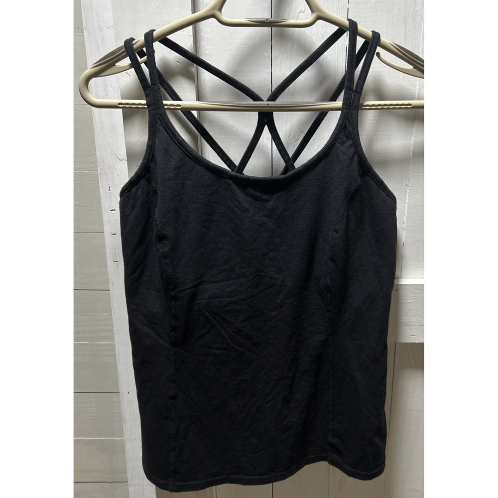 Faceplate Dreams Women's Large  Athletic Tank Top Black Strappy